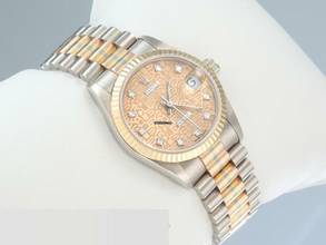 Thumbnail von Rolex Datejust 31 Weissgold Rosegold Gelbgold 750 Diamanten Automatik 18kt Gold President-band Chronometer Oyster