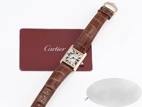 Thumbnail von Cartier Tank Louis Cartier Kleines Modell Rosegold 750 Wgta0010 2022 Handaugzug Gold