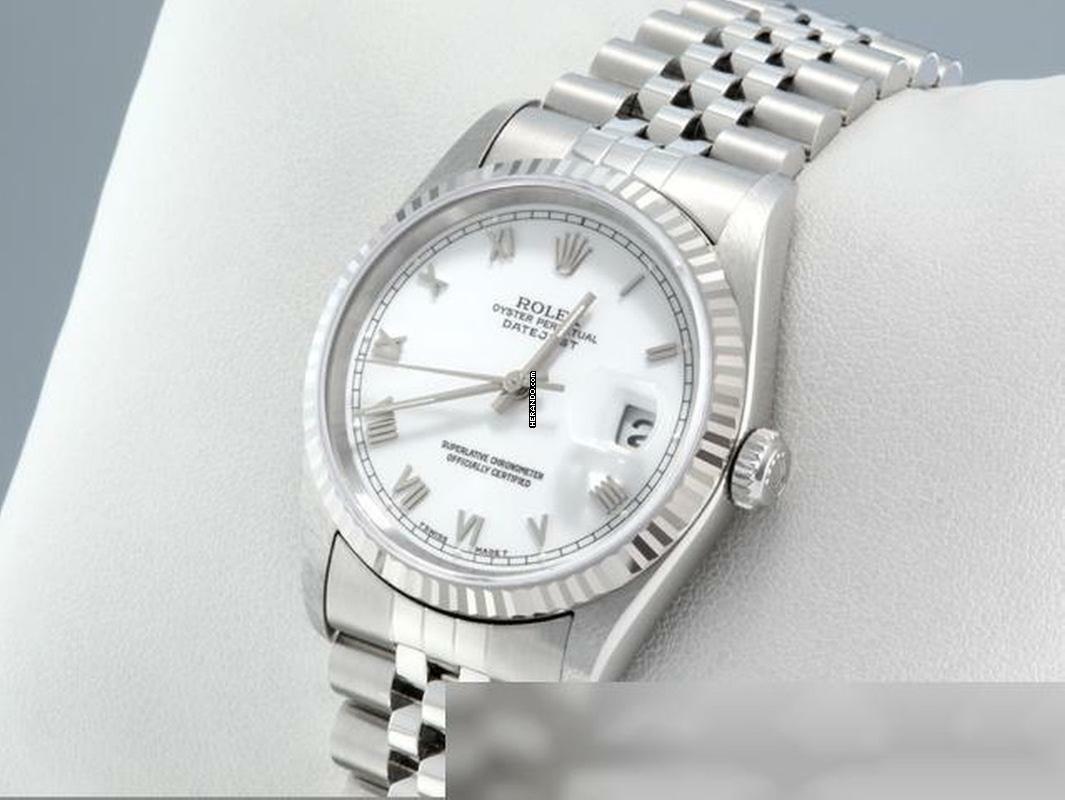 Rolex Datejust 36 36mm 16234 1999 Stahl Weissgold 750 Automatik Gold Date Just Stainless Steel 18kt White Gold Jubilé-band Chronometer Oyster
