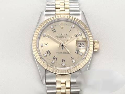  Rolex Datejust 31 Medium Stahl Gelbgold 750 Diamanten Automatik Gold Stahl Stainless Steel 18kt Yellow Gold Jubilé-band Chronometer Oyster 