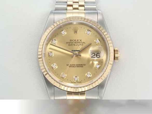  Rolex Datejust 36 36mm 16233 1997 Stahl Gelbgold 750 Diamanten Automatik Stainless Steel 18kt Yellow Gold Jubilé-band Chronometer Oyster 