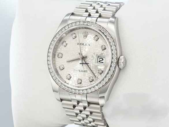  Rolex Datejust 36 36mm 116244 2018 Stahl Weissgold 750 Diamanten Automatik 