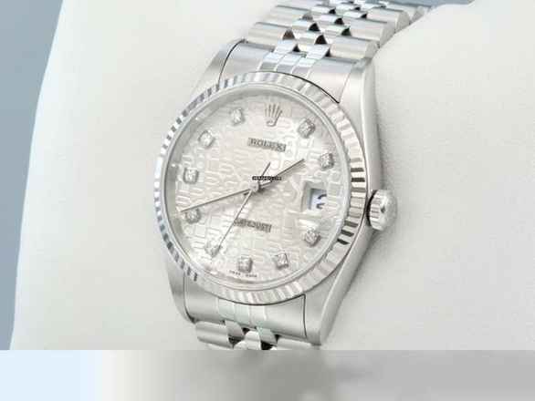  Rolex Datejust 36 36mm 16234 2001 Stahl Weissgold 750 Diamanten Automatik 