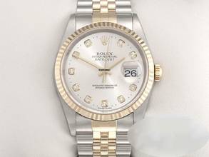 Thumbnail von Rolex Datejust 36 36mm 16233 2001 Diamanten Stahl Gelbgold 750 Automatik Gold