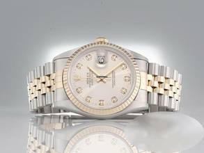 Thumbnail von Rolex Datejust 36 36mm 16233 2001 Diamanten Stahl Gelbgold 750 Automatik Gold