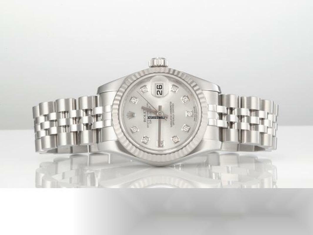 Thumbnail von Rolex Lady-Datejust Stahl Weissgold 750 179174 Diamanten Automatik Stainless Steel 18kt White Gold Jubilé-band Chronometer Oyster