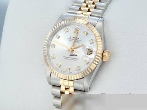  Rolex Datejust 31 Medium Stahl Gelbgold 750 Diamanten Automatik Stainless Steel 18kt Yellow Gold Stahl Jubilé-band Chronometer Oyster 
