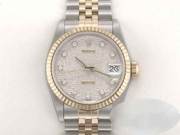  Rolex Datejust 31 Medium Stahl Gelbgold 750 Diamanten Automatik Stainless Steel 18kt Yellow Gold Stahl Jubilé-band Chronometer Oyster 