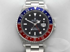 Thumbnail von Rolex GMT-Master II Stahl 16710 T Pepsi 2005 Automatik Zweite Zeitzone Blau Rot Stainless Steel Oyster-band Chronometer Black Dial