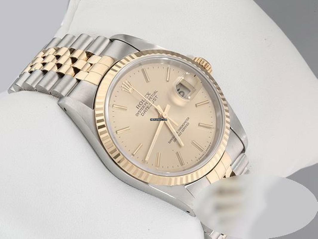 Rolex Datejust 36 36mm 16233 Edelstahl Gelbgold 750 Automatik Stainless Steel 18kt Yellow Gold Jubilé-band Chronometer Oyster