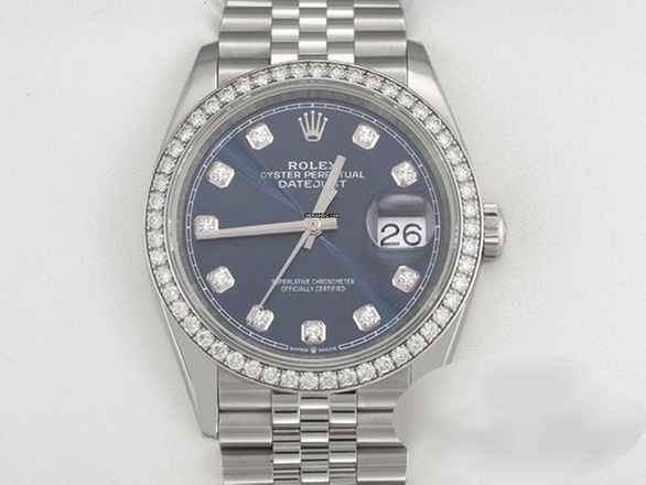  Rolex Datejust 36 126284 Rbr 2019 Stahl Weissgold 750 Diamanten Automatik Stainless Steel 18kt White Gold Jubilé-band Chronometer Oyster Blue Dial 