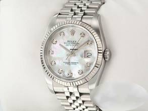 Thumbnail von Rolex Datejust 36 36mm 116234 Stahl Weissgold 750 Perlmutt Diamanten Automatik Stainless Steel 18kt White Gold Jubilé-band Chronometer Oyster