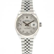 Thumbnail von Rolex Lady-Datejust 28MM Steel Jubilee Fluted Silver Diamond Dial
