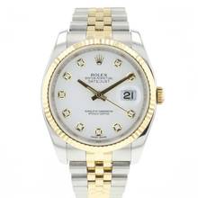 Thumbnail von Rolex Datejust 36 Steel Gold Jubilee Fluted White Diamond Dial