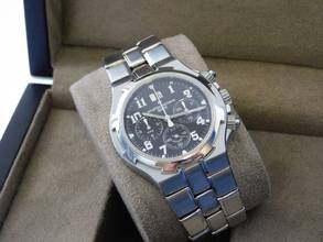 Thumbnail von Vacheron Constantin Overseas Chronograph Automatik Stahl im Top Zustand mit schwarzem Blatt Automatik Chronograph 40mm Kaliber 1137