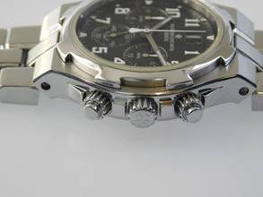 Thumbnail von Vacheron Constantin Overseas Chronograph Automatik Stahl im Top Zustand mit schwarzem Blatt Automatik Chronograph 40mm Kaliber 1137