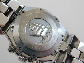 Thumbnail von Vacheron Constantin Overseas Chronograph Automatik Stahl im Top Zustand mit schwarzem Blatt Automatik Chronograph 40mm Kaliber 1137