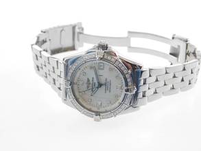 Thumbnail von Breitling Callisto Stahl 36mm mit original Breitling Diamantlünette und MOP Diamond im Best Zustand Factory Diamond Bezel and Dial
