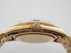 Thumbnail von Rolex Day-Date 36 mit Rolex Service Papieren von 2020 Day-Date 18 Karat Gelbgold im Top Zustand blaues Blatt LC 100 deutscher Wochentag