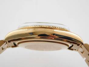 Thumbnail von Rolex Day-Date 36 mit Rolex Service Papieren von 2020 Day-Date 18 Karat Gelbgold im Top Zustand blaues Blatt LC 100 deutscher Wochentag