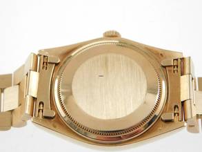 Thumbnail von Rolex Day-Date 36 mit Rolex Service Papieren von 2020 Day-Date 18 Karat Gelbgold im Top Zustand blaues Blatt LC 100 deutscher Wochentag
