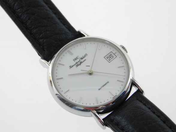  IWC Portofino Automatic Edelstahl Datum 34 mm im Top Zustand Automatik mit Lederband 