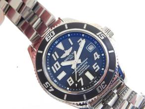 Thumbnail von Breitling Superocean 42 black 1500m im Top Zustand mit Stahlband und Box schwarzes Zifferblatt und Stahlband