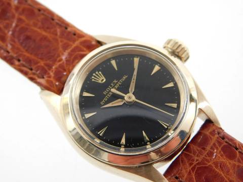  Rolex Oyster Perpetual Lady Oyster Perpetual 18 Karat Gelbgold 25mm Damenuhr sehr selten von 1962 