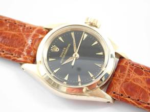 Thumbnail von Rolex Oyster Perpetual Lady Oyster Perpetual 18 Karat Gelbgold 25mm Damenuhr sehr selten von 1962