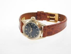 Thumbnail von Rolex Oyster Perpetual Lady Oyster Perpetual 18 Karat Gelbgold 25mm Damenuhr sehr selten von 1962