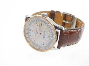 Thumbnail von Breitling Navitimer 1 Automatic 38mm Stahl - 18 Karat Rosegold im Full Set Top Zustand Krokoband Box Papiere komplett 11/2021