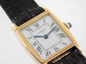 Thumbnail von Cartier Tank Reverso Paris seltenst mit Handaufzug Damenuhr 19 x 27,5mm