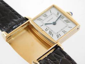 Thumbnail von Cartier Tank Reverso Paris seltenst mit Handaufzug Damenuhr 19 x 27,5mm