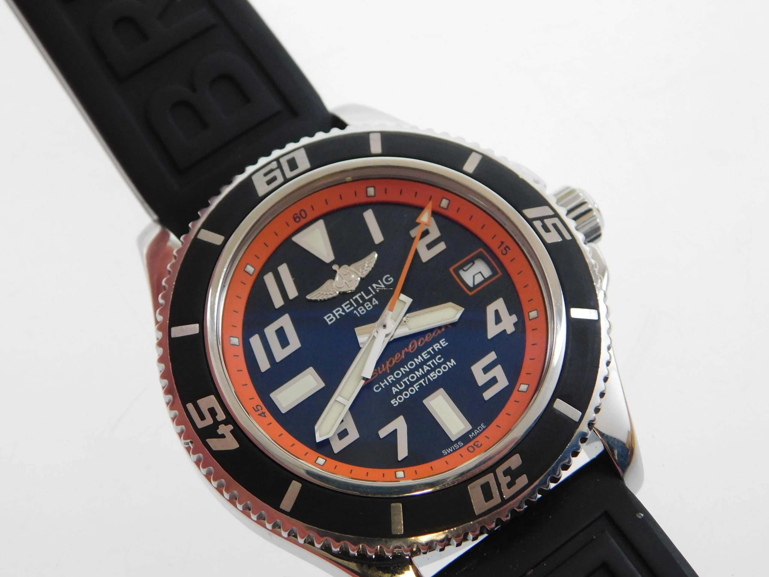  Breitling Superocean 42 limited Edition orange im Top Zustand Sammler Full Set limitierte Serie No 0758 / 2000 