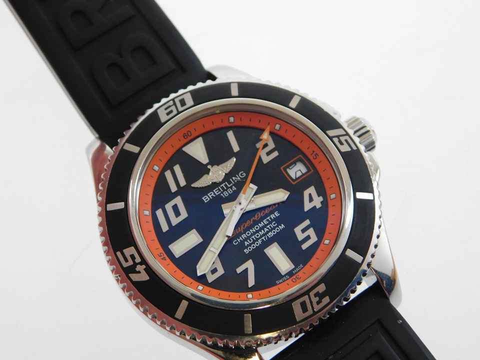  Breitling Superocean 42 limited Edition orange im Top Zustand Sammler Full Set limitierte Serie No 0758 / 2000 