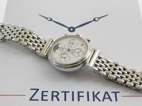 Thumbnail von IWC Da Vinci Chronograph Damenuhr mit original IWC Stahlband und Faltschließe wie Neu Top Zustand aus Privatbesitz