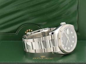 Thumbnail von Rolex Datejust 36 116234 Black Dial With Big Diamonds - Full Set 36mm