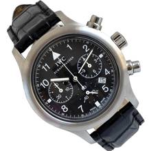 Thumbnail von IWC Fliegeruhr Chronograph Pilot IW3740 chronograph date black dial quartz 1988 Full Set