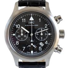 Thumbnail von IWC Fliegeruhr Chronograph Pilot IW3740 chronograph date black dial quartz 1988 Full Set