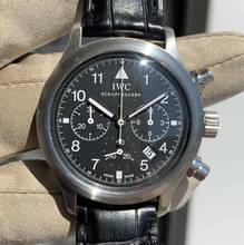 Thumbnail von IWC Fliegeruhr Chronograph Pilot IW3740 chronograph date black dial quartz 1988 Full Set