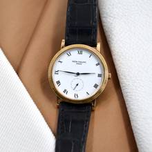 Thumbnail von Patek Philippe Calatrava 3919 white dial yellow gold 18KT Full Set