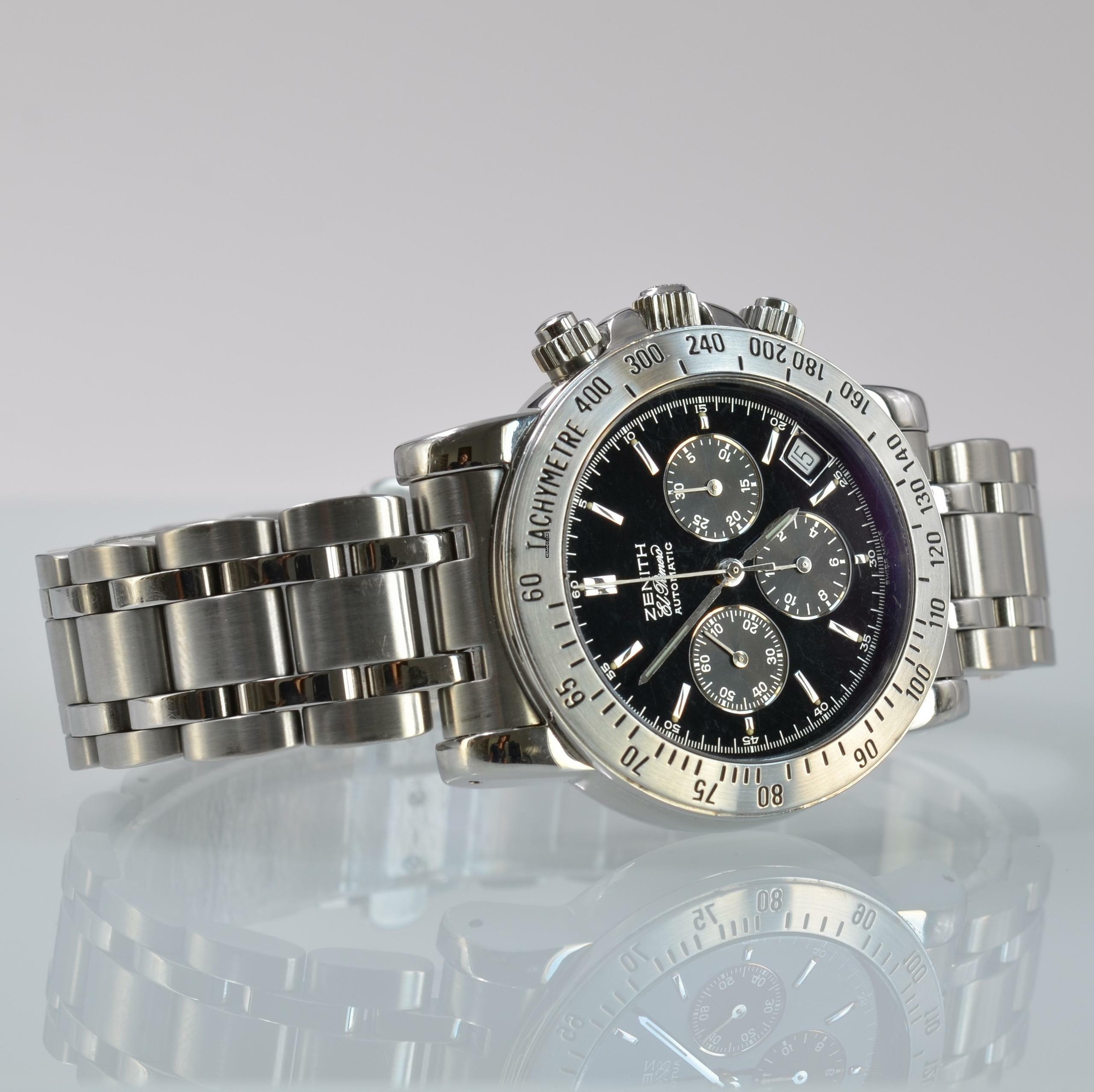 Thumbnail von Zenith El Primero Chronograph Rainbow chronograph black dial Full Set