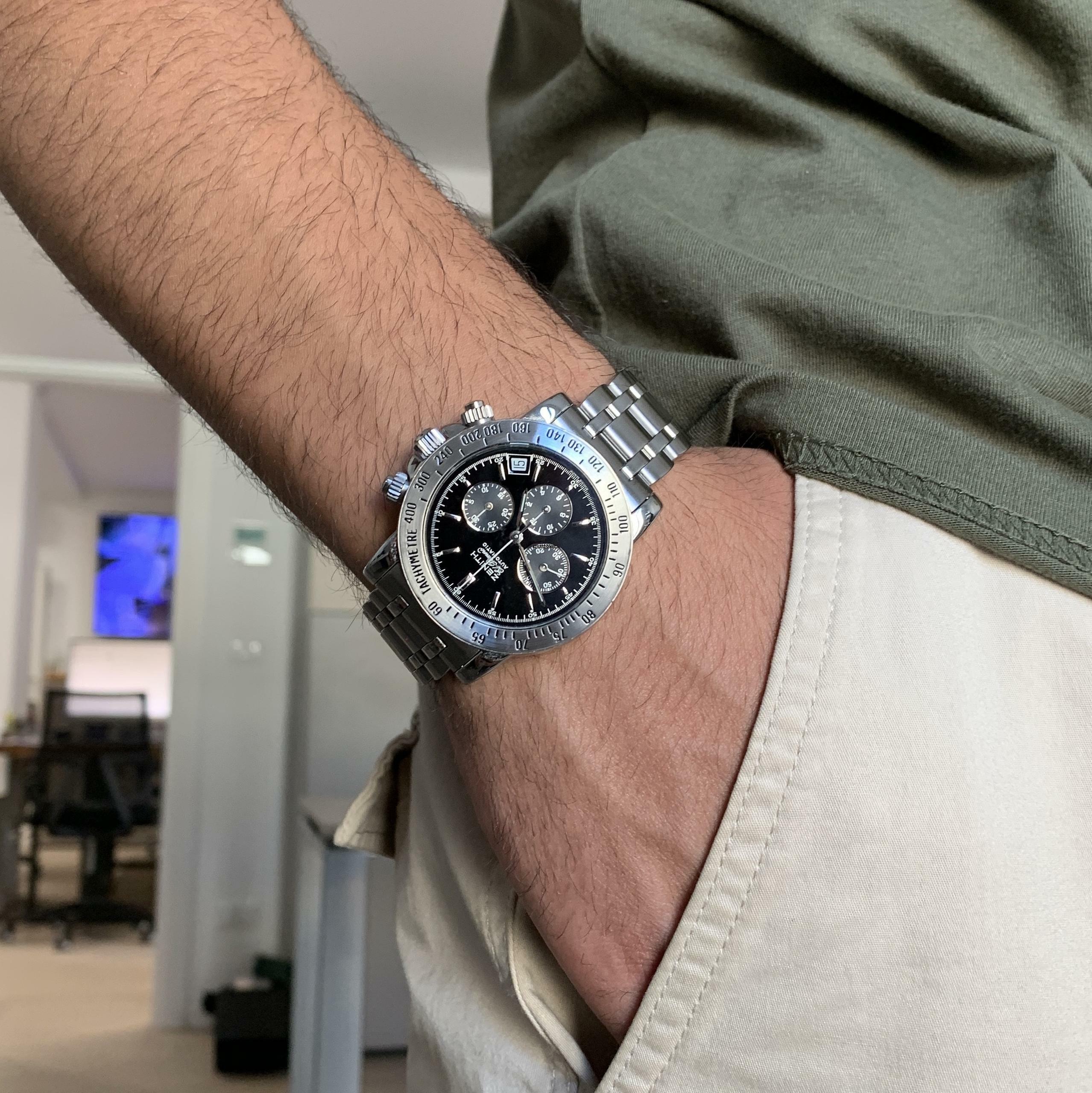 Thumbnail von Zenith El Primero Chronograph Rainbow chronograph black dial Full Set