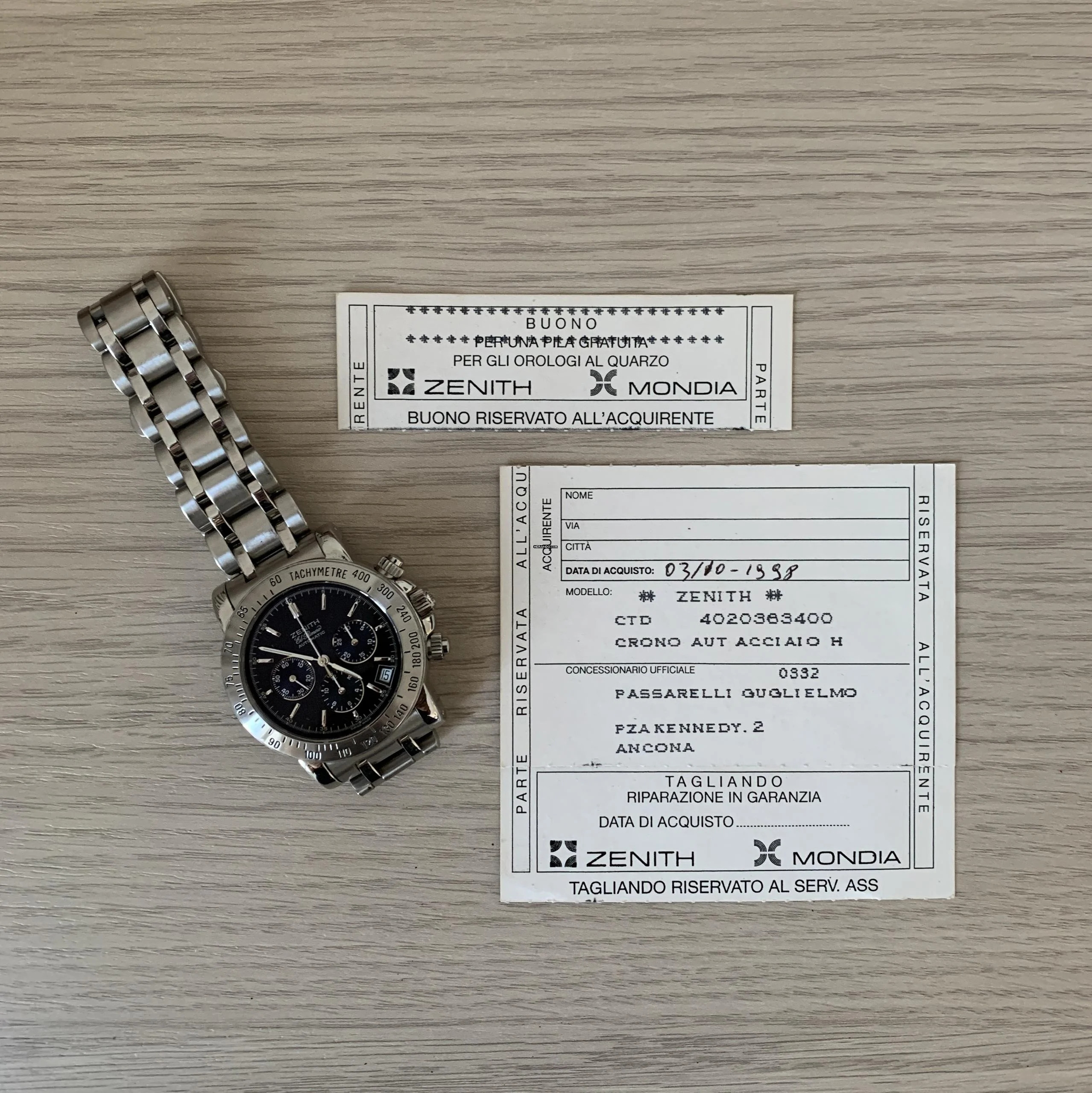 Thumbnail von Zenith El Primero Chronograph Rainbow chronograph black dial Full Set