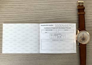 Thumbnail von Breitling Montbrillant Navitimer Montbrillant Blue Angels chronograph pink gold 18KT Full Set