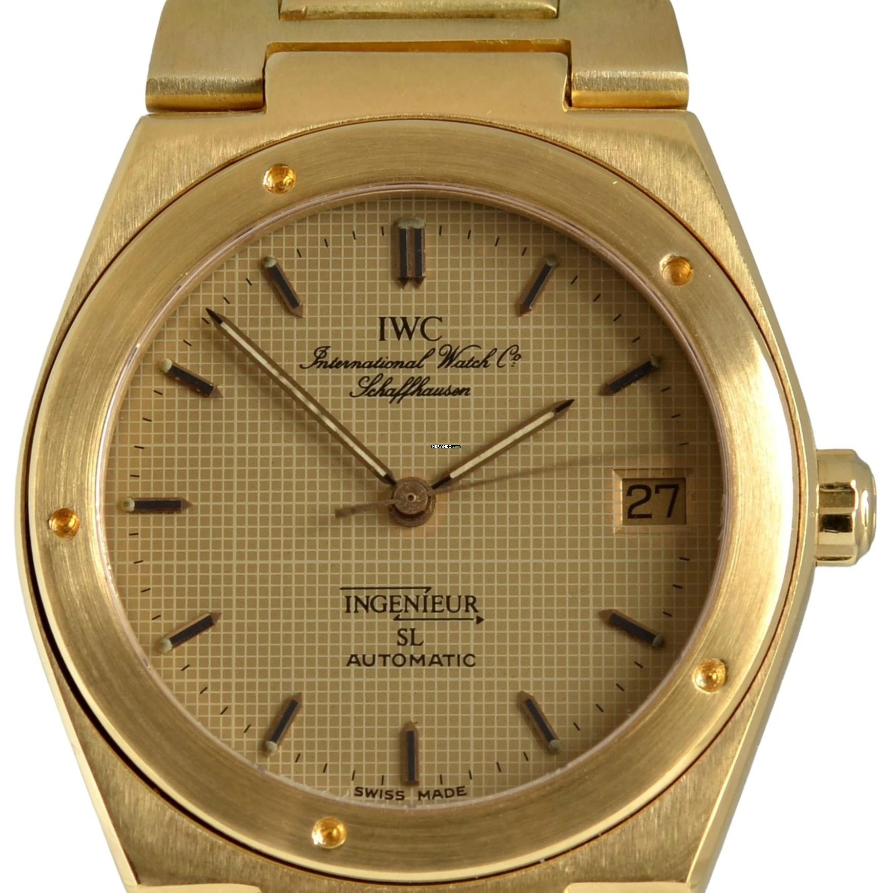 IWC Ingenieur SL 9236 Antimagnetic 40.000 A/m yellow gold 18KT Full Set