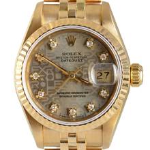 Thumbnail von Rolex Lady-Datejust 69178 Ladies 26MM Factory diamonds dial gold 18KT Full Set TOP Condition
