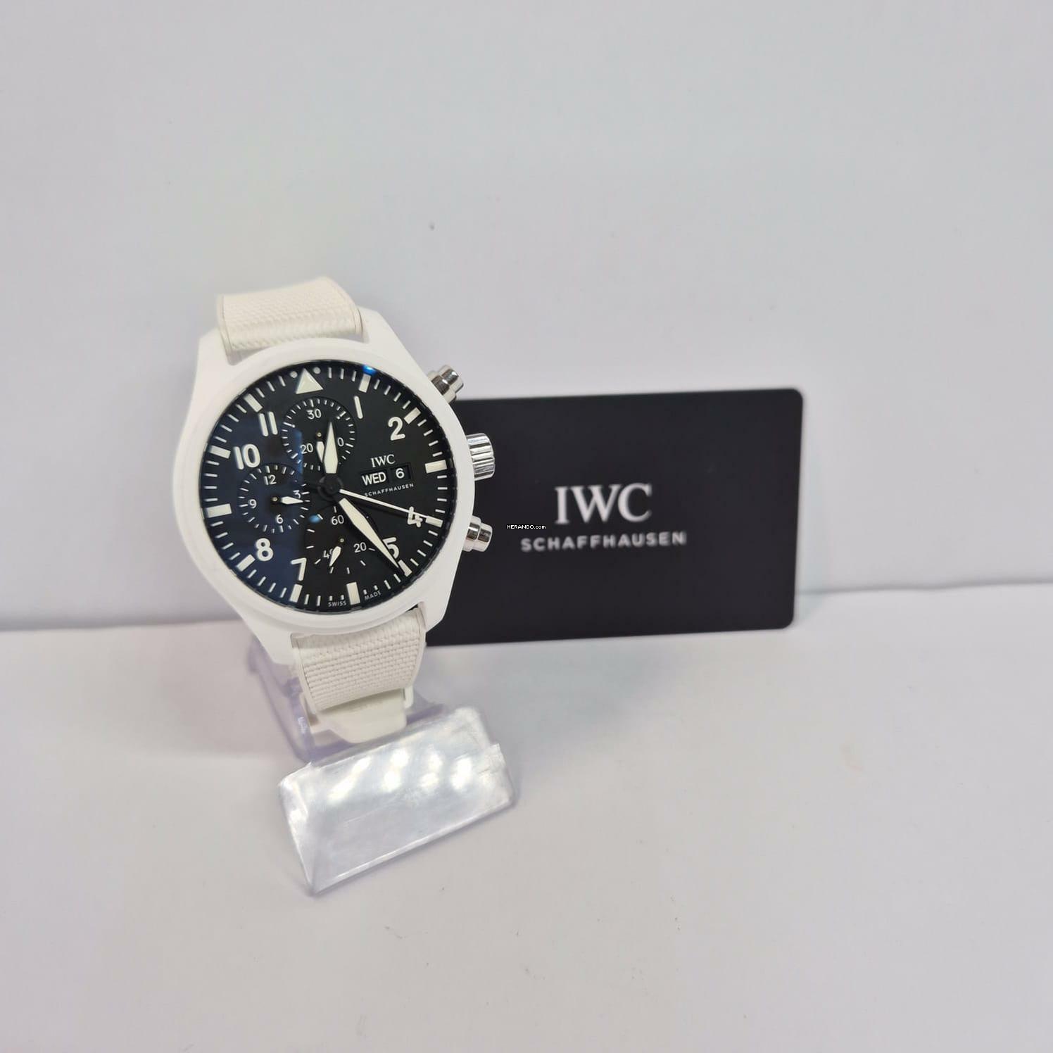  IWC Fliegeruhr Chronograph Top Gun Pilot Chronograph Top Gun Lake Tahoe 44mm Automático Completo 