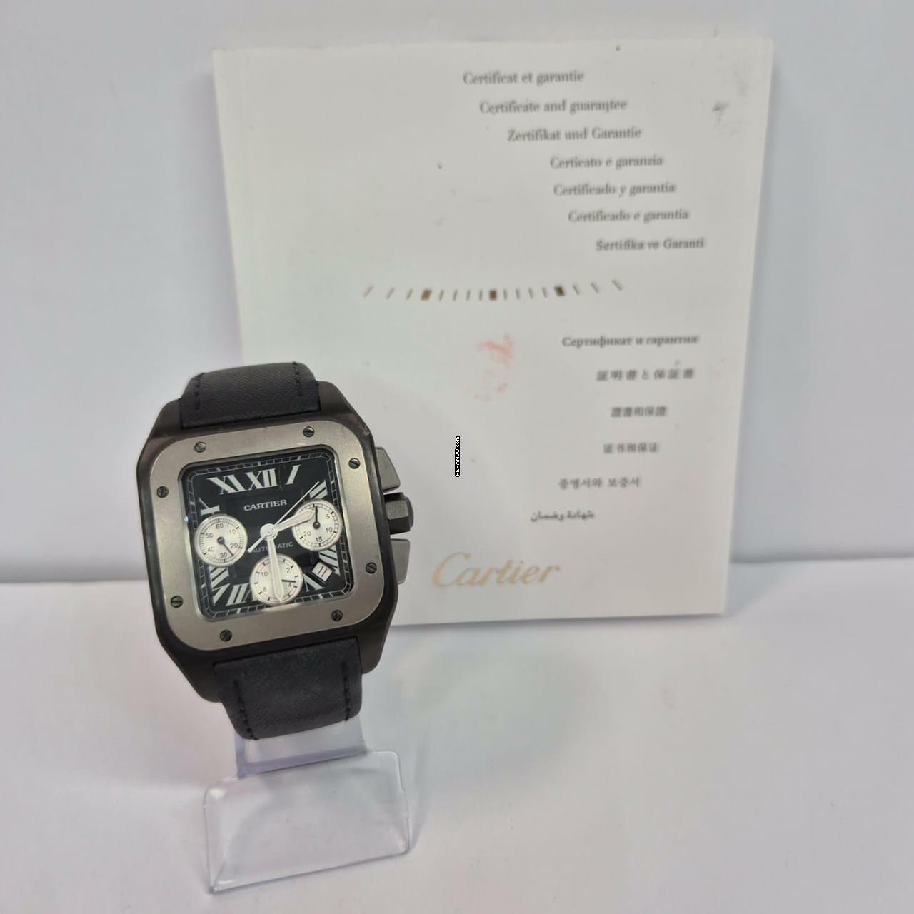  Cartier Santos 100 XL Chrono Blacksteel & Titanium Automático Completo 