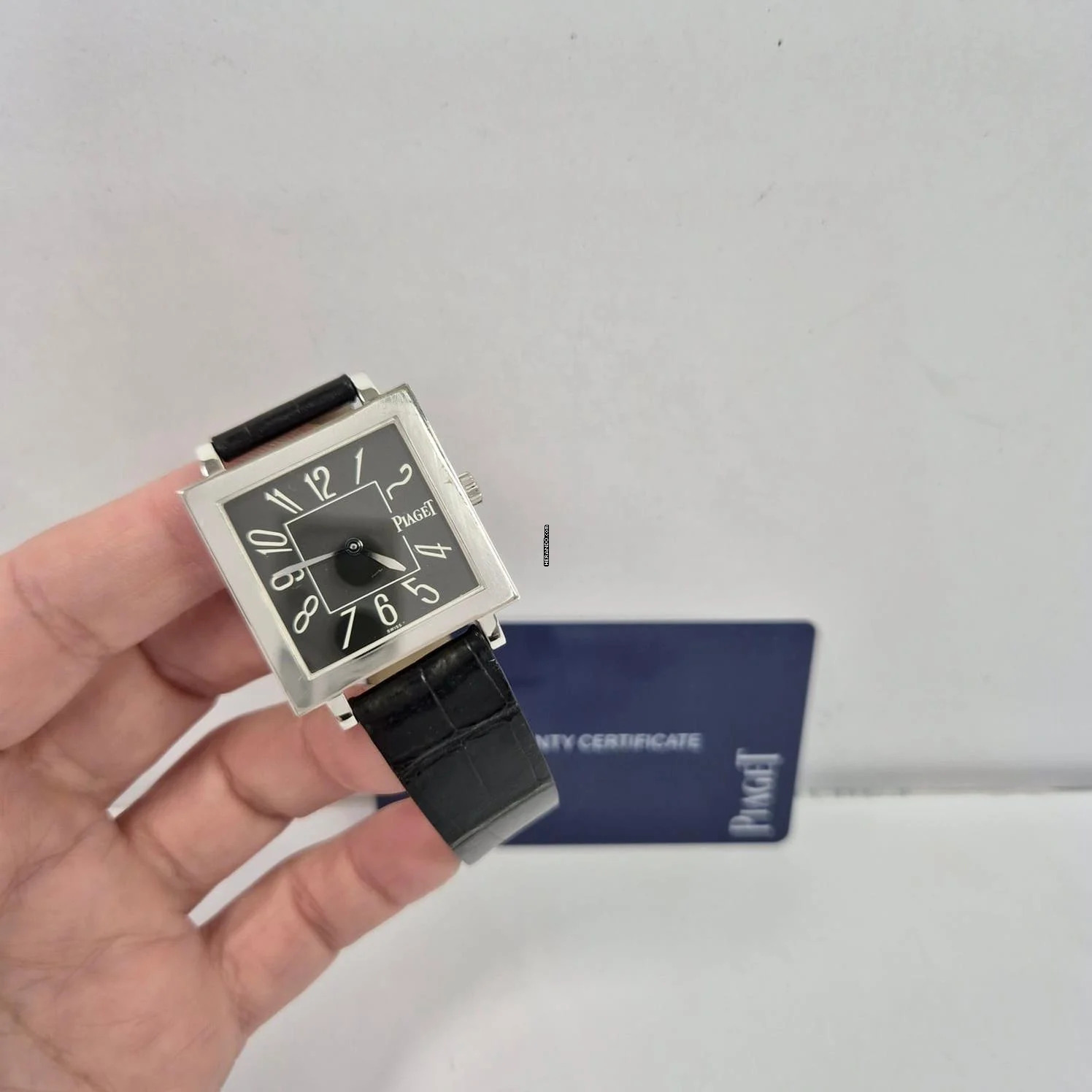  Piaget Altiplano Ouro Branco 30x30mm Quartz Completo 